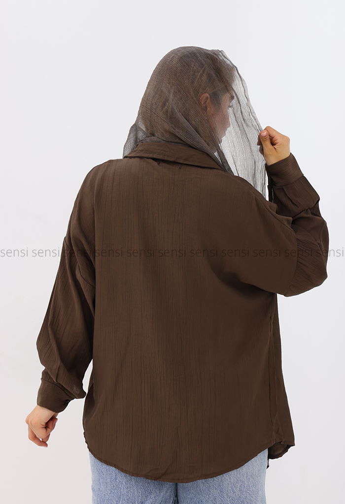 شومیز جلو دکمه شیشه ای کد1005993